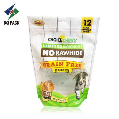 DQ PACK Flexible Packaging Moisture Proof Stand Up Zipper Pet Food Bag