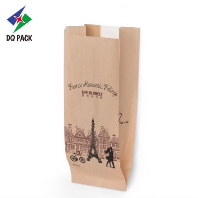 Pillow shape pouch for nutrition bread kraft paper packaging